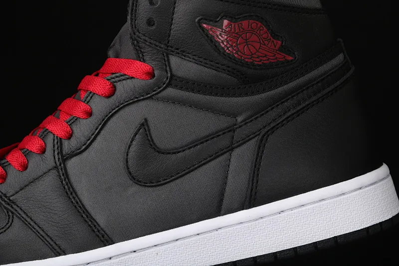 All categories Air Jordan Jordan series basketball shoes Air Jordan 1 High Air Jordan 1 High OG "Black Satin" AJ1 Joe 1 black gray red silk 555088-060